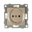 Механизм розетки 1-местн. б/з с з/ш СП Ugra 16А IP20 250В шампань GUSI С11Р2-027