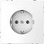 Розетка 1-м СП Merten D-Life 16А IP20 с заземл. защ. шторки винт. клеммы SD бел. лотос SchE MTN2400-6035 Schneider Electric