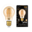 Лампа светодиодная филаментная LED 10 Вт 820 лм 2400К AC185-265В E27 А60 (груша) теплая золотистая колба Black Filament Gauss - 102802010