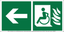 Знак безопасности BL-3015B.E86 "Эвакуационные пути для инвалидов налево" Белый свет a32504 BS