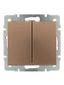 Выключатель RAIN двойной бронза матовая механизм - 703-3188-101 LEZARD