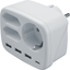 Разветвитель 1 розетка с заземл. + 2 розетки без (плоская вилка) 3хUSB type-A USB type-C 95 680 NAD-USB03-1E+2X-WH бел. NAVIGATOR 95680