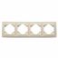 Рамка четырехместная горизонтальная, серия Эрна, слоновая кость Stekker - PFR00-9004-02 39243 FERON