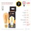 Лампа светодиодная филаментная F-LED ST64-7W-824-E27 gold (филамент, зол, 7Вт, тепл, E27) (20/960) ЭРА - Б0047664
