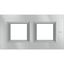 Рамка декоративная 2+2м Axolute прямоугольная гориз. установка "Алюминий" монохром Leg BTC HA4802M2HHC Legrand