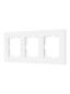 Рамка 3-местн. гориз. VESNA стекло бел. матов. LEZARD 742-5380-148