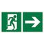 Знак безопасности NPU-2714.E35"Напр. к эвакуационному выходу направо" Белый свет a20311 BS