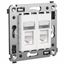 Розетка компьютерная 2-м СП Avanti "Белое облако" RJ45 кат.5E DKC 4400464 ДКС