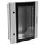 Корпус щита распределительного 600х750х100мм монтажная панель встраеваемый металл прозр. дверца из гнутого стекла сер. Cetinkaya Pano CPD6007510SAM