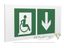 Знак безопасности PS-36164.E70 "Указ. двери эвакуац. выхода (прав.) для МГН" Белый Свет a28716 BS