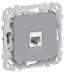 Розетка компьютерная СП FLITE РК5е-1-0-ФлС RJ45 кат.5E UTP механизм сер. IEK FI-K12-1-K03