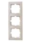 Рамка 3-местн. вертик. VESNA жемчуж./бел. перламутр LEZARD 742-3000-153