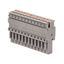 Штекер зажим push-in 12 точек подключения 2.5кв.мм сер. DKC VPR-P-2.5-12 ДКС