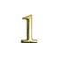 Цифра дверная на двусторонней клеевой основе, АЛЛЮР 1 золото - 5058 ПТК