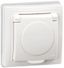 Розетка 1-м СП Кварта РСбш10-3-КБ-44 16А IP44 с заземл. защ. шторки крышкой бел. IEK KV-R16-16-44-K01