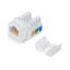 Вставка Keystone Jack RJ45 кат.5E KJ-RJ45-Cat.5e-90 заделка тип 110 бел. Cabeus 7008c