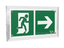 Знак безопасности PT-17328.E35 "Напр. к эвакуационному выходу направо" Белый свет a22480 BS