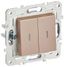 Выключатель проходной 2-кл. SKANDY 10А SK-V10Sa с индикацией песочн. IEK SK-V22-1-10-K98