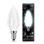 Лампа светодиодная филаментная LED 5 Вт 450 лм 4100К AC185-265В E14 свеча нейтральный матовая колба Black Filament Gauss - 103201205