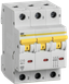Выключатель автоматический модульный 3п C 10А 6кА ВА47-60M KARAT IEK MVA31-3-010-C MVA41-3-010-C