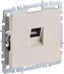 Розетка компьютерная СП RJ45 кат.6 BRITE РК11-БрКр беж. IEK BR-K10-2-K10