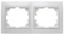 Рамка для розеток и выключателей 2 поста белый пластик Intro Plano 1-502-01 - Б0027625 ЭРА