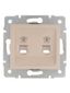 Розетка телефонная 2-м СП Karina RJ11 механизм крем. LEZARD 707-0388-138