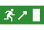 Эвакуационный знак ЭП04 Направо вверх 140x280 мм | 140280 TechnoLux