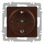 Розетка однофазная скрытого монтажа, в рамку с заземлением без шторок венге 16А 250В IP20 винтовые зажимы 6-202-10 Intro Accent - Б0063703 ЭРА