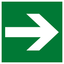 Знак эвакуационный E 02-01 ''Направляющая стрелка'' 200х200 мм, пластик с покрытием фотолюминесцентным ГОСТ Р 12.4.026-2001 - pn-e-02-01-f EKF