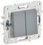 Выключатель перекрестный 2-кл. SKANDY 10А SK-V06Gr сер. IEK SK-V23-0-10-K03