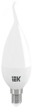 Лампа светодиодная Eco 5Вт CB35 свеча на ветру 4000К нейтр. бел. E14 450лм 230-240В IEK LLE-CB35-5-230-40-E14
