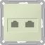 Розетка компьютерная + телефонная 2-м СП W59 RJ45 RJ11 кат.5E 1А механизм сл. кость SE RSI-251TK5E-2-86 APC
