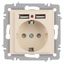 Розетка однофазная скрытого монтажа, в рамку с заземлением со шторками белый матовый 16А 250В IP20 винтовые зажимы 6-410-02 Intro Accent - Б0063692 ЭРА