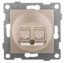 Механизм розетки компьютерной RJ45 2-местн. СП Ugra шампань GUSI С11К2-027