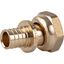 Муфта с накидной гайкой 16x1/2 аксиальная латунная - AX6001612 PRO AQUA