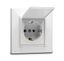 Розетка с/з и крышкой СП Karea 16А IP20 бел. Makel 56001029