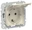 Розетка СП FLITE РСшкр11-1-44-ФлСл 16А IP44 с заземл. защ. шторками и крышкой безвинтовое крепление механизм сливочный IEK FI-R16-16-1-44-K86