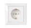 Розетка 1-м СП 16А IP20 с заземл. защ. шторки бел. Bylectrica РС16-317