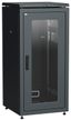 Шкаф сетевой 19" LINEA N 24U 600х600 мм стеклянная передняя дверь черный | LN05-24U66-G ITK IEK