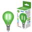 Лампа светодиодная LED-G45-5W/GREEN/E14 GLA02GR LED. "шар". серия Air color. Зеленый свет | UL-00002987 Uniel