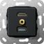 Мех-м с накладкой HDMI с/у пластик черный IP20 Gira System 55 | 568010