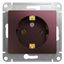 Розетка 1-м СП Glossa 16А IP20 250В с заземл. механизм баклажан. SE GSL001143 APC