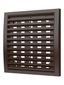 Решетка вентиляционная наружная регулируемая, из ASA пластика 200х200, цвет Коричневый - 2020РРПН кор ЭРА 16949