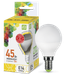 Лампа светодиодная LED-шар-standard 5Вт шар 3000К тепл. бел. E14 450лм 160-260В ASD 4690612002125