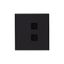 Розетка компьютерная 2-м СП STRONG RJ45 + кат.6 IP20 антрацит Kranz KR-78-0725-5