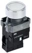 Кнопка LA167-BWF3171 d=22мм RC 1з с подсвет. белая | BBT20-BWF3171-1-12-67-K01 IEK