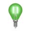 Лампа светодиодная LED-G45-5W/GREEN/E14 GLA02GR LED. "шар". серия Air color. Зеленый свет | UL-00002987 Uniel