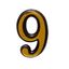 Цифра дверная АЛЛЮР БОЛЬШАЯ пластик 9 золото - 6983 ПТК