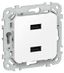 Розетка USB AA СП FLITE РЮ-2-ФлБ 2.1А механизм бел. IEK FI-U21-D31-K01